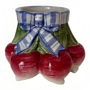 Vintage Cottagecore Fitz & Floyd Gardening Bouquet Vase Radish 1991 Grandmacore